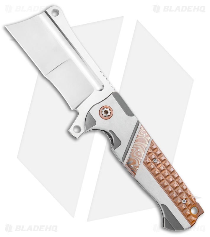 Andre de Villiers Custom Battle Cleaver Knife Frag Copper/Mokumi (4" Satin) AdV