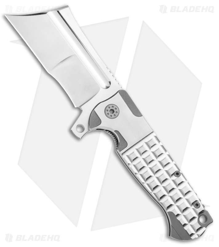 Andre de Villiers Custom Battle Cleaver Flipper Knife Frag Satin (4" Satin) AdV