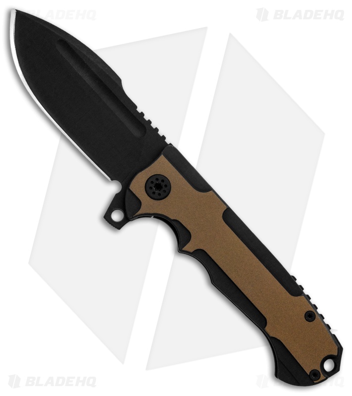 Andre De Villiers Custom Harpoon F17 Knife Black/Bronze Cerakote (3.875" Black)