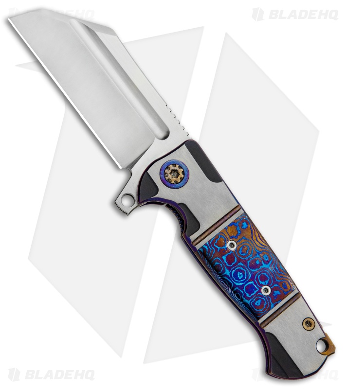 Andre de Villiers Mini War Hulk Frame Lock Knife Ti/Mokuti (3.25" Satin) AdV