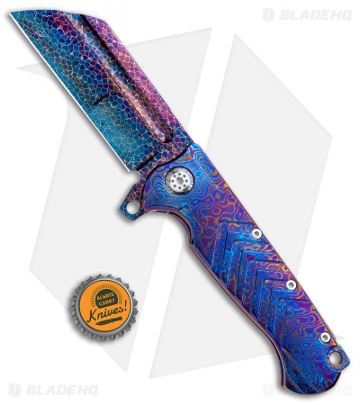 Andre de Villiers Custom Tac-Butcher Knife Full Mokuti (4" Dragonskin Damascus)