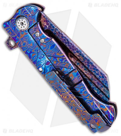 Andre de Villiers Custom Tac-Butcher Knife Full Mokuti (4" Dragonskin Damascus)