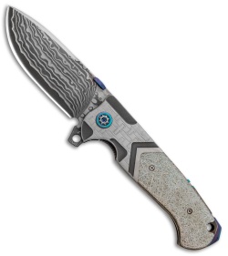 Andre de Villiers Custom TrailBoss Knife Ti/Holographic (3.875" Damascus)