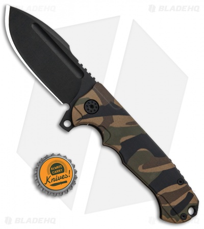 Andre De Villiers Harpoon F17 Flipper Folding Knife Camo (3.9" Black)
