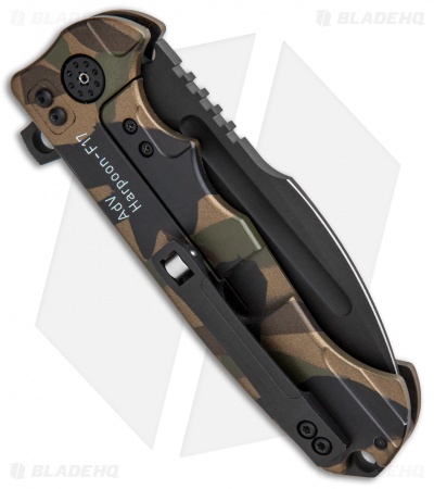 Andre De Villiers Harpoon F17 Flipper Folding Knife Camo (3.9" Black)