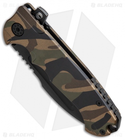 Andre De Villiers Harpoon F17 Flipper Folding Knife Camo (3.9" Black)