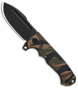 Andre De Villiers Harpoon F17 Flipper Folding Knife Camo (3.9" Black)