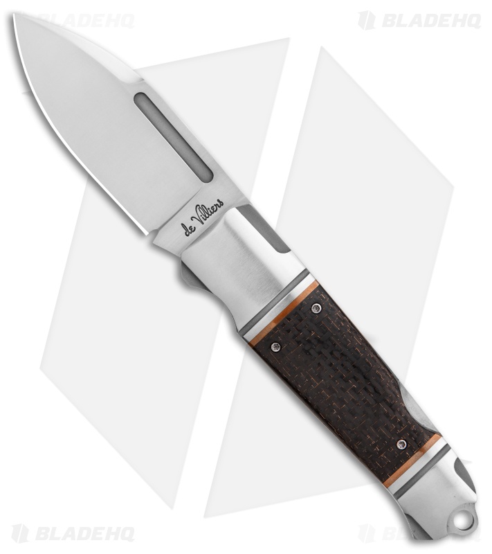 Andre de Villiers Impi Lockback Knife LSCF w/ Copper Inlay (3.1" Satin) AdV