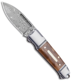 Andre de Villiers Mini Impi Slip Joint Knife Wood (2" Damascus) AdV