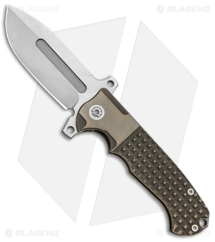 Andre de Villiers Mid-Tech DF Frag Frame Lock Knife Bronze Ti (3.88" Satin) AdV