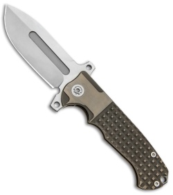 Andre de Villiers Mid-Tech DF Frag Frame Lock Knife Bronze Ti (3.88" Satin) AdV