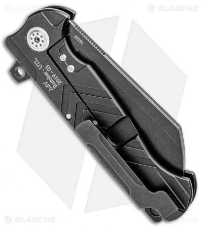 Andre de Villiers Mid-Tech Tac Butcher UTL Frame Lock Knife Black (4" BSW)