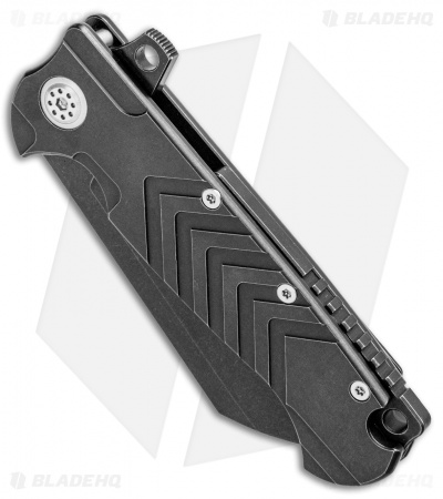 Andre de Villiers Mid-Tech Tac Butcher UTL Frame Lock Knife Black (4" BSW)