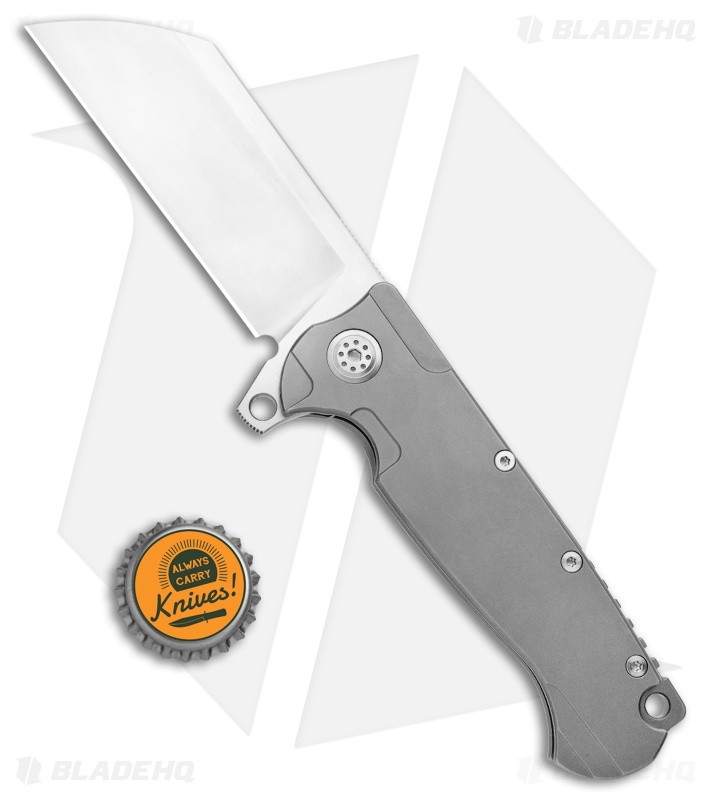 Andre de Villiers Mid-Tech Tac Butcher UTL Frame Lock Knife Satin (4" Satin)