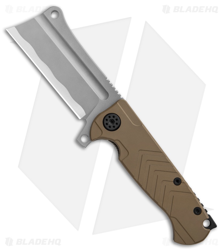 Andre de Villiers Mini Cleaver Knife Arrow FDE Titanium (3.25" Hamon) AdV