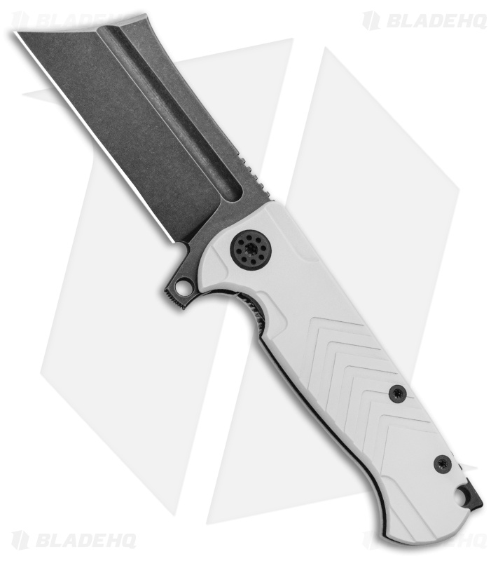 Andre de Villiers Mini Cleaver Knife White Cerakote (3.25" Black SW) AdV