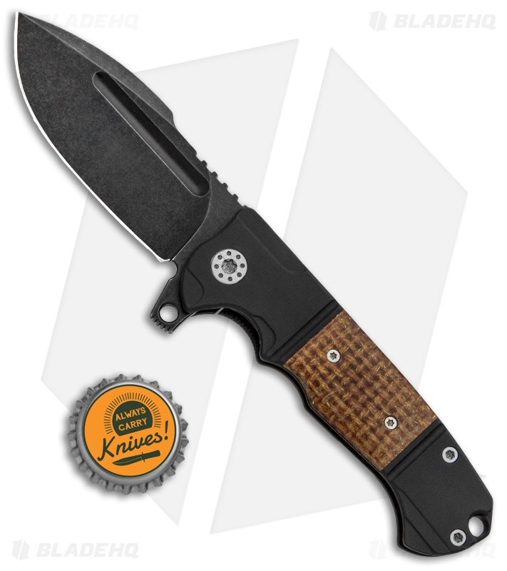 Andre De Villiers Mini Harpoon Knife Black Ti/Kevlar (3.1" Black SW) AdV