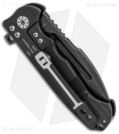 Andre De Villiers Mini Harpoon Knife Black Ti/Kevlar (3.1" Black SW) AdV