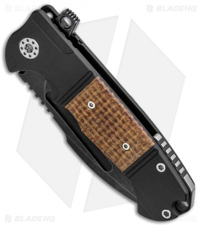 Andre De Villiers Mini Harpoon Knife Black Ti/Kevlar (3.1" Black SW) AdV