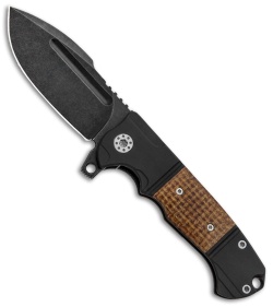 Andre De Villiers Mini Harpoon Knife Black Ti/Kevlar (3.1" Black SW) AdV