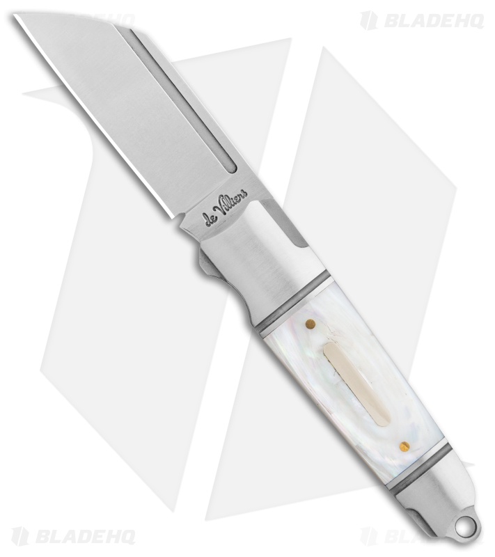 Andre de Villiers Mini Pocket Butcher Slip Joint Knife MOP w/ Ti Inlay AdV
