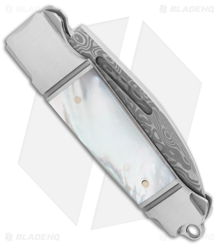 Andre de Villiers Mini Impi Slip Joint Knife Mother of Pearl (2" Damascus) AdV