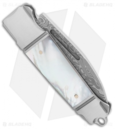 Andre de Villiers Mini Impi Slip Joint Knife Mother of Pearl (2" Damascus) AdV