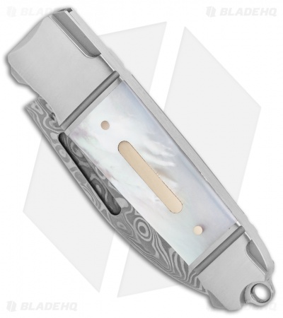 Andre de Villiers Mini Impi Slip Joint Knife Mother of Pearl (2" Damascus) AdV