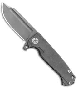 Andre de Villiers Mini Pathfinder Knife Tumbled Ti (3.2" Bead Blast Bowie) AdV