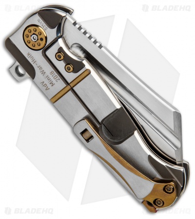 Andre de Villiers Mini War Hulk Frame Lock Knife Copper Shred (3.25" Satin) AdV