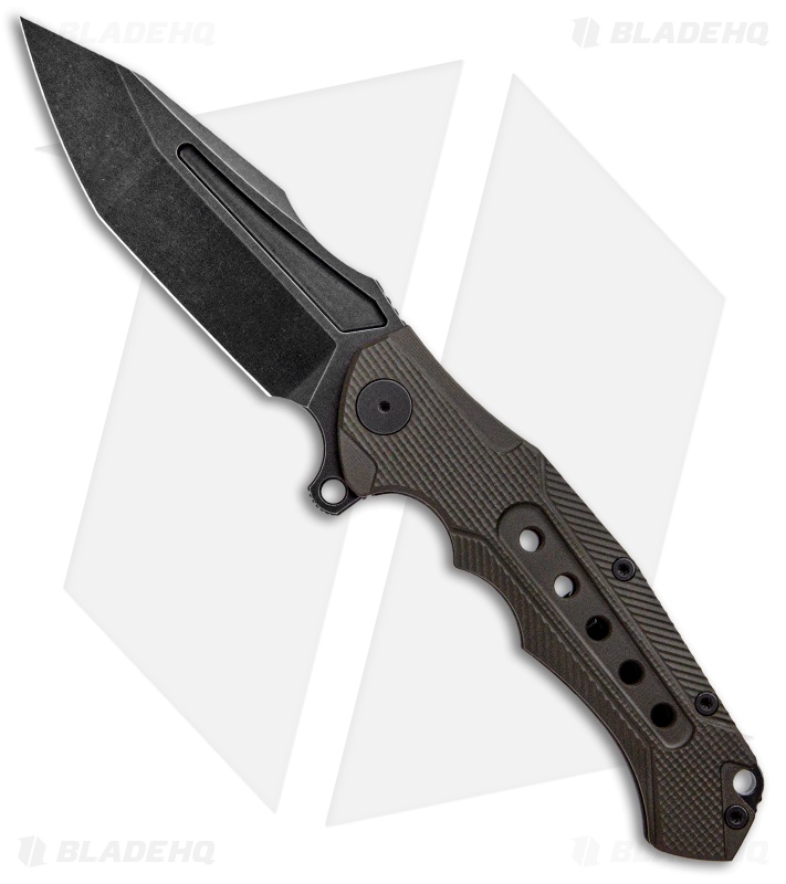 Andre de Villiers/Rike Knife Ronin Hybrid Frame Lock Knife G-10 (4" Black)