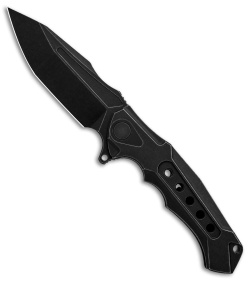 Andre De Villiers Ronin R1 Hybrid Integral Flipper Knife Ti (4.1" Black SW) AdV