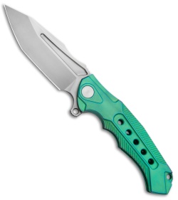 Andre De Villiers Ronin R1 Hybrid Integral Flipper Knife Green Ti (4.1" BB) AdV