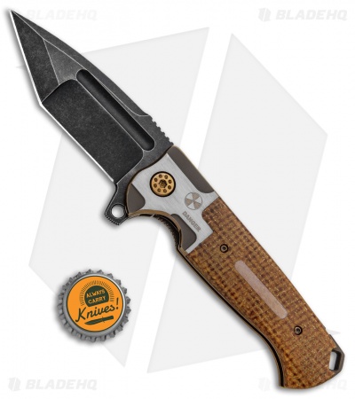 Andre de Villiers Ronin Flipper Knife Titanium Danger Kevlar (3.9" Black SW)