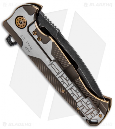 Andre de Villiers Ronin Flipper Knife Titanium Danger Kevlar (3.9" Black SW)