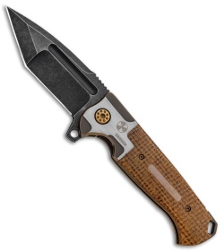 Andre de Villiers Ronin Flipper Knife Titanium Danger Kevlar (3.9" Black SW)