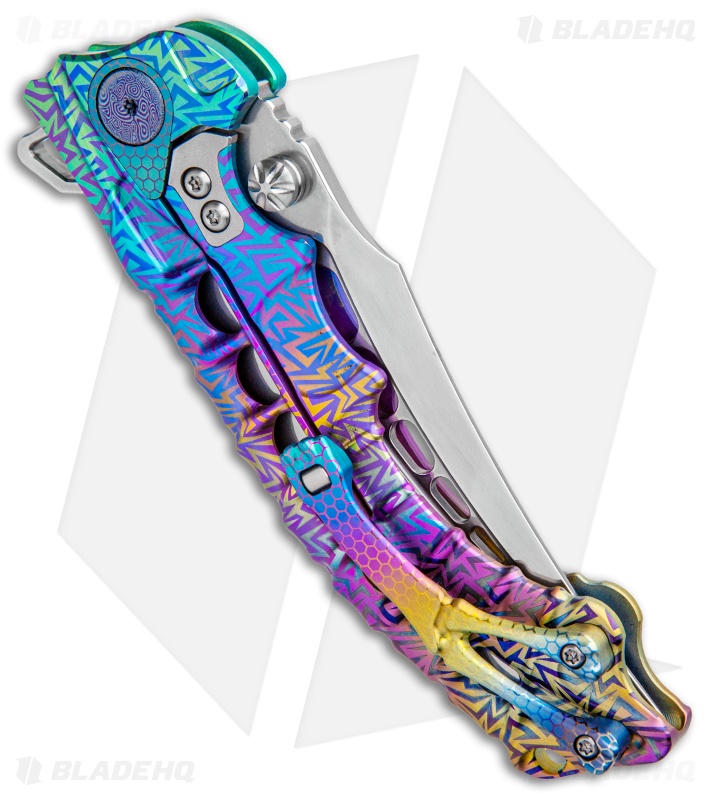 Andre De Villiers Scavenger Frame Lock Knife Colored Ti (4.25" Satin) AdV
