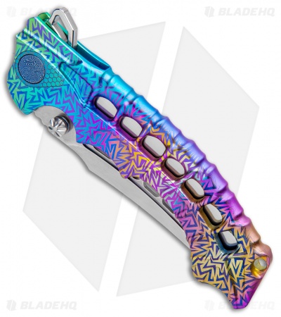 Andre De Villiers Scavenger Frame Lock Knife Colored Ti (4.25" Satin) AdV