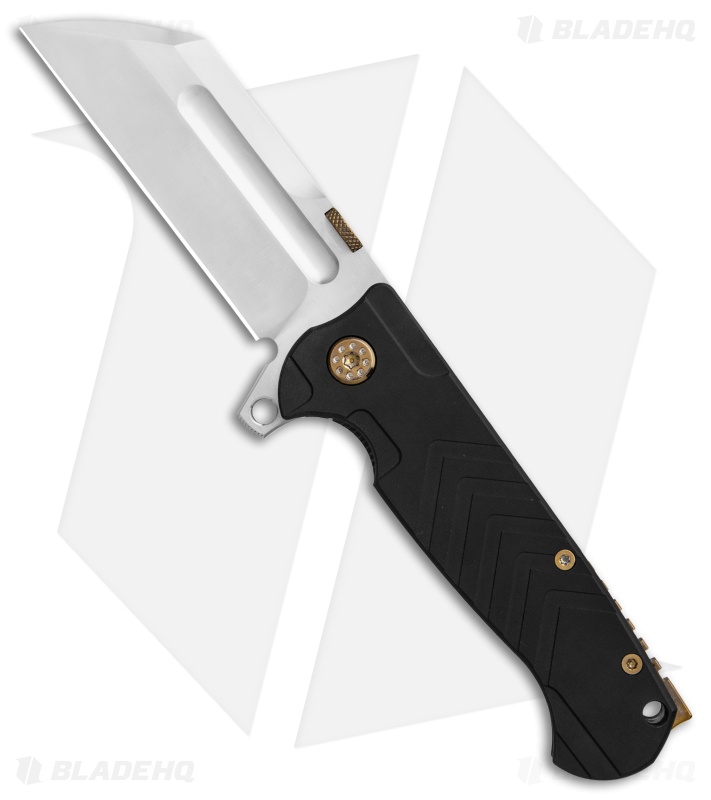 Andre de Villiers Tac Butcher Frame Lock Knife Black Cerakote (4" Satin) AdV