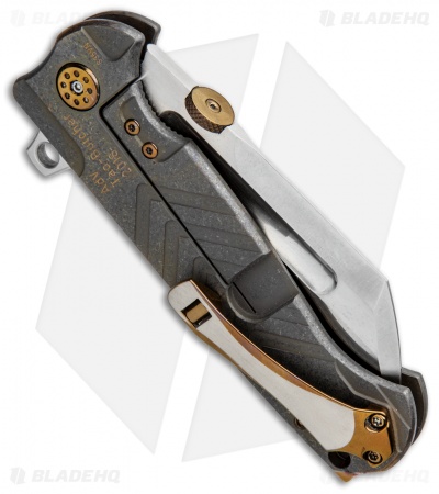 Andre de Villiers Tac Butcher Frame Lock Knife Copper Frag Gray Ti (4" Satin)