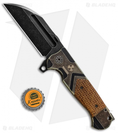 Andre de Villiers Tac Butcher Frame Lock Knife Kevlar (4" Black Stonewash) AdV