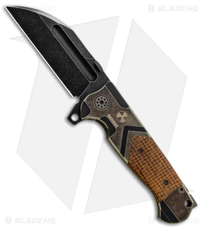 Andre de Villiers Tac Butcher Frame Lock Knife Kevlar (4" Black Stonewash) AdV