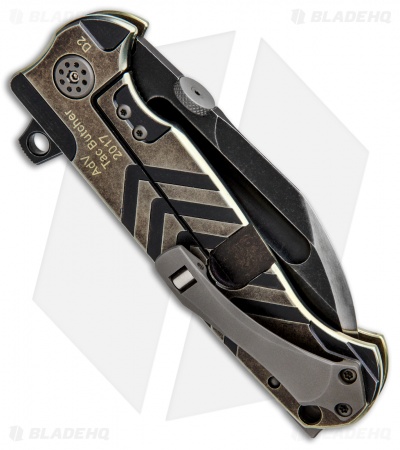 Andre de Villiers Tac Butcher Frame Lock Knife Kevlar (4" Black Stonewash) AdV