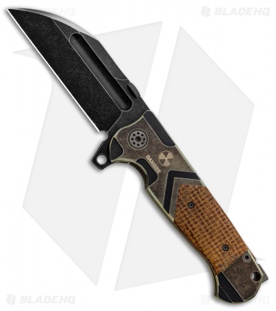 Andre de Villiers Tac Butcher Frame Lock Knife Kevlar (4" Black Stonewash) AdV