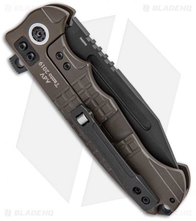 Andre de Villiers Tanto Frame Lock Knife OD Green Frag (3.75" Black)