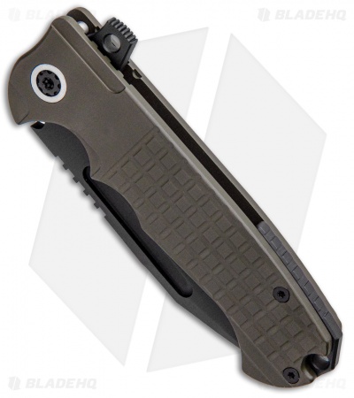 Andre de Villiers Tanto Frame Lock Knife OD Green Frag (3.75" Black)