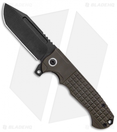 Andre de Villiers Tanto Frame Lock Knife OD Green Frag (3.75" Black)