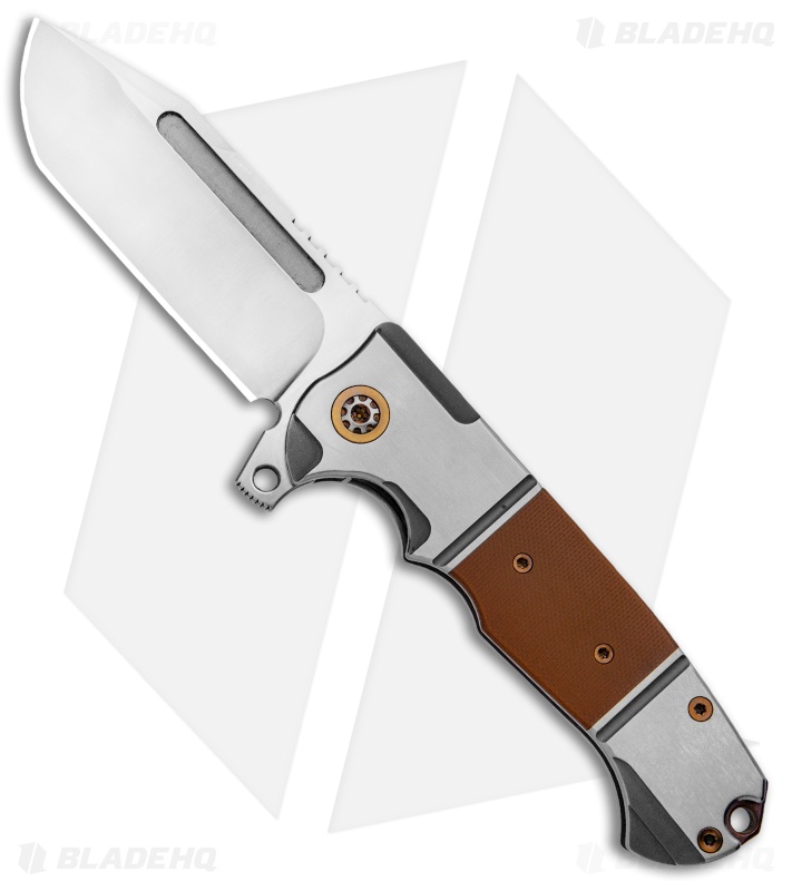 hide DevilD / ストライク・アンド・キル＋3枚 Andre de Villiers Tanto Frame Lock Knife Brown G-10 (3.75