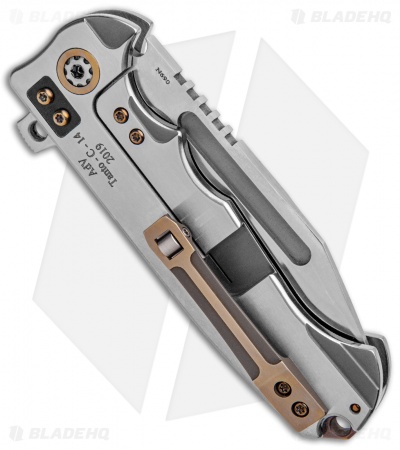 Andre de Villiers Tanto Frame Lock Knife Brown G-10 (3.75" Satin)