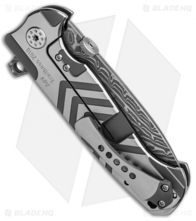Andre de Villiers TrailBoss Knife Arrow Titanium/Zirconium (3.875" Damascus) AdV